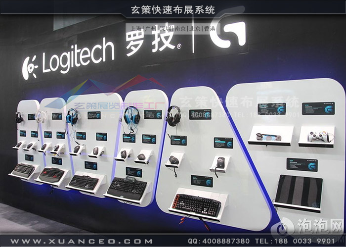 游戏展罗技展台产品展示区