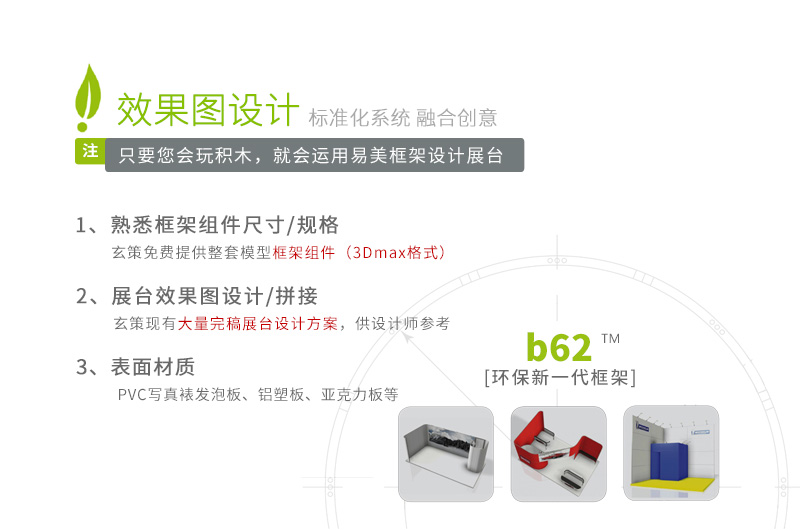 环保模块展台系统运用方法